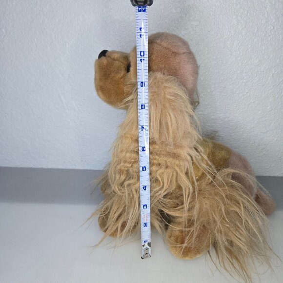 Russ Stuffed Cocker Spaniel Dog Toy With Detachable Plaid Collar & Vest - Picture 8 of 10